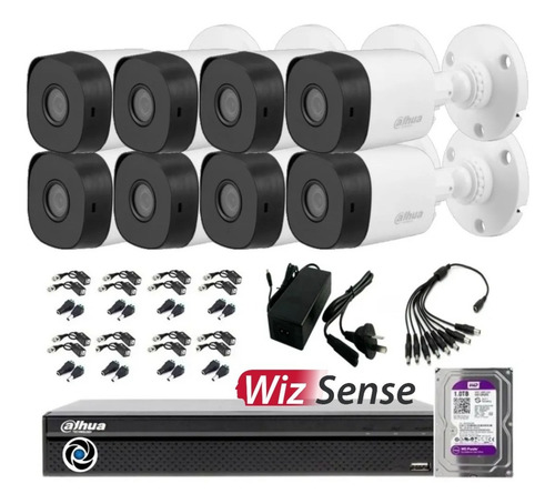 Imagen 3 de 10 de Kit Seguridad Dahua Cctv Dvr 8ch + 8 Camara 2mp 1080p + 1tb