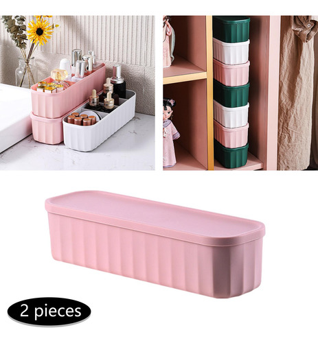 Caja De Almacenamiento De 4 Piezas, Compacta, Con Tapa,