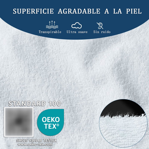 Funda De Colchón Impermeable Silencio Tejido De Rizo King