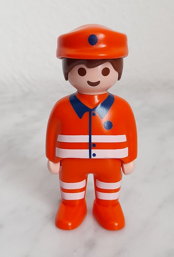 Playmobil 1 2 3 Figura De Barrendero 7 Cm (Usado)