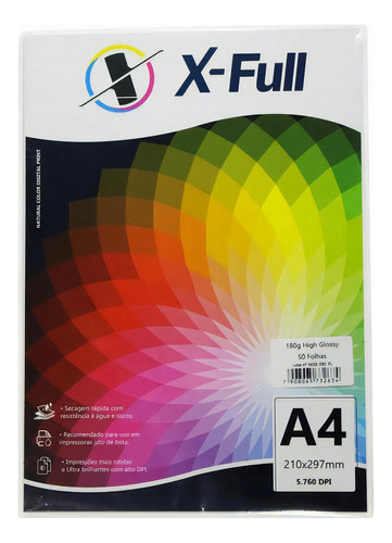 Papel Fotográfico High Glossy 180g A4 50 Folhas Off Paper Cor Outro