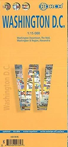 Book : Laminated Washington D.c. Map By Borch (english...
