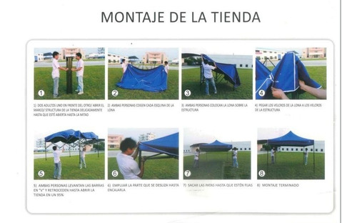 Imagen 8 de 10 de Toldo Carpa 2x2reforzado Plegable Lona Impermeable Dasel