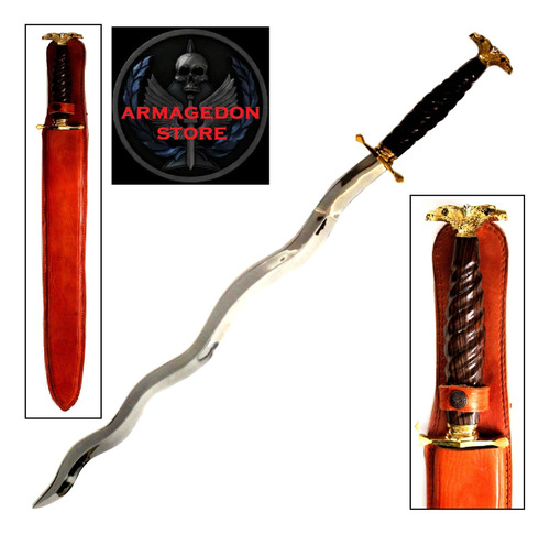 Espada Flamigera Aguila Bicefala Medieval Masonica Mason