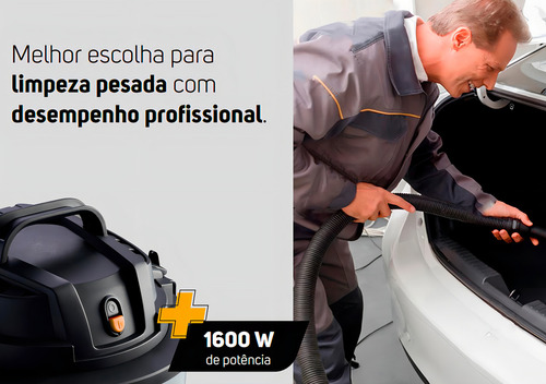 Aspirador De Pó E Água Wap Gtw Inox 20 1600w Com Bico Extrator 127v