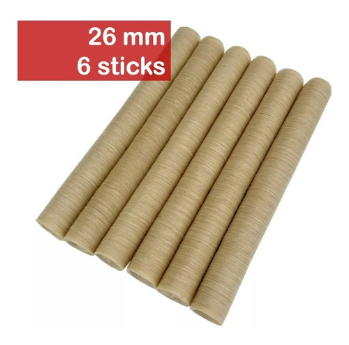 Tripa Colágeno Para Embutir Comestible 26mm - 6 Sticks 