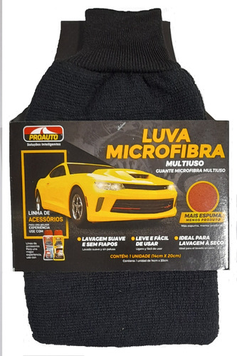 Luva De Microfibra Multiuso Lavagem Veículos Proauto 