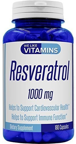 Resveratrol 1000 Mg - We Like Vitamins, 180 Cápsulas Sabor Sin Sabor