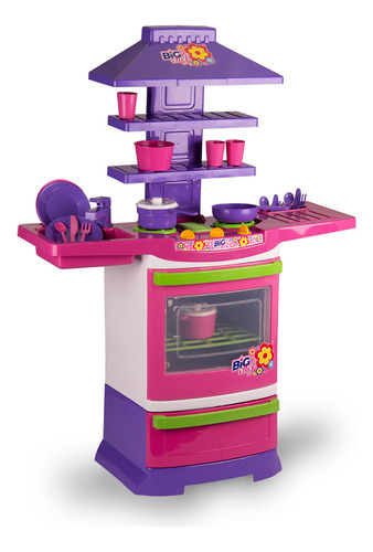 Master Fogão Infantil Big Chef Com Acessórios 5566 Poliplac