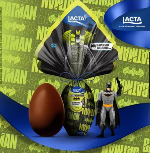 Ovo De Páscoa Batman 166g - Lacta Ganhe Um Boneco Batman