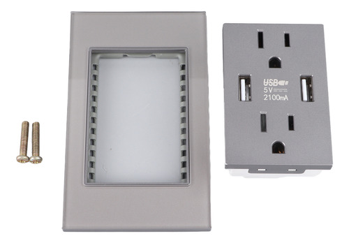 Contacto Doble Toma Corriente Con Puertos Usb Y Tipo C