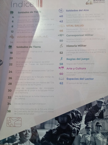 Revista Del Ejército Y Fuerza Aérea Mexicanos Sedena M. 2020