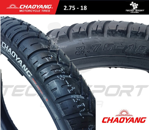 Imagen 6 de 10 de Llanta Moto Chaoyang 2.75 - 18 Silica Control Nkd Eco Deluxe
