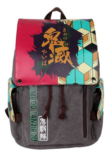 Anime Mochila Escolar Tanjirou Para Cosplay De Demon Sla