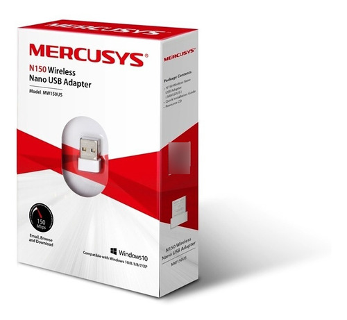 Tarjeta De Red Usb Inalambrica Mw150us Mercusys 150 Mbp Mv