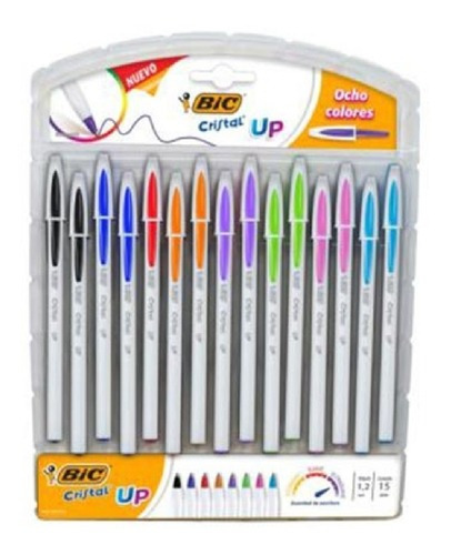 Boligrafo Bic Cristal Up Colores Surtidos C/15 1.2mm