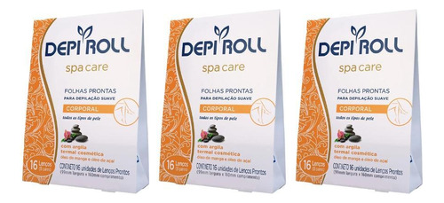 Depilatorio Depiroll Folha Corporal Com 16 Spa Care - 3un