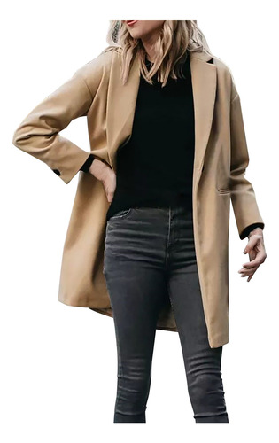 Chaqueta Para Mujer, Cuello Vuelto, Abrigo De Invierno, Con