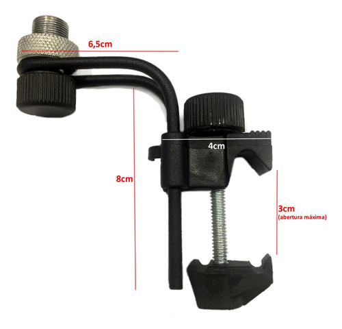 Imagem 6 de 7 de Clamp Ask B10 Suporte Para Microfonar Bateria Tambores Bongo