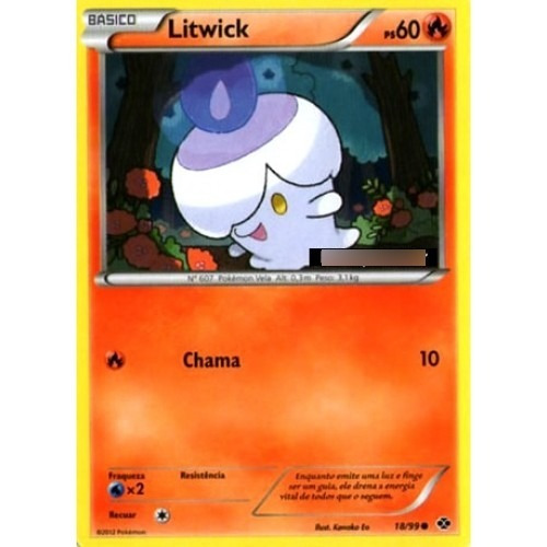 Litwick - Pokémon Fogo Comum - 18/99 - Pokemon Card Game