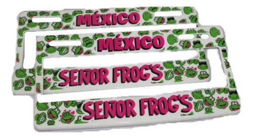 Marco Porta Placa Universal Señor Frog's Mexico Blanco Carit
