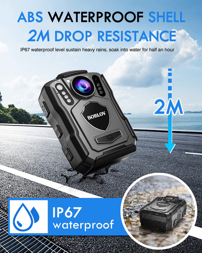 Cámara Corporal Boblov M5 2k Hd 128 Gb Ip67