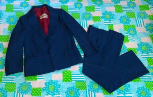 Traje De Vestir Azul De Niño, Confecciones Coelho, Talla 14