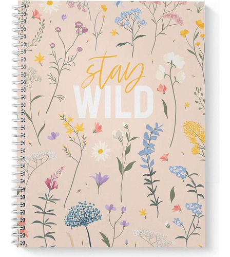 Cuaderno Espiral   Stay Wild / Diario De 8.5  X 11  / 1...