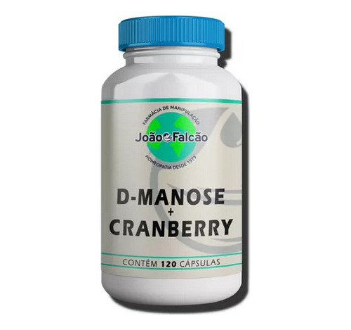 D-manose 500mg + Cranberry 500mg - 120 Cápsulas