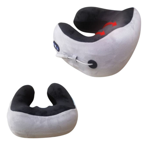 Cojin Soporte Para Cuello Con Sistema De Masaje Viajero Gris