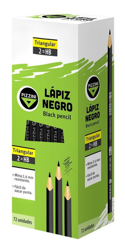 Lapices Pizzini Negro Hb Caja X 72 Unidades Microcentro