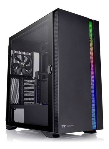 Imagen 1 de 7 de Gabinete Gamer Thermaltake H700 Tg Black 2x120mm Mid Tower
