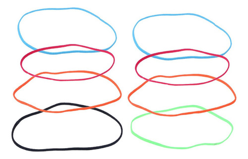 8 Peças De Bandanas Elásticas Silicone Grip Elástico Exercíc