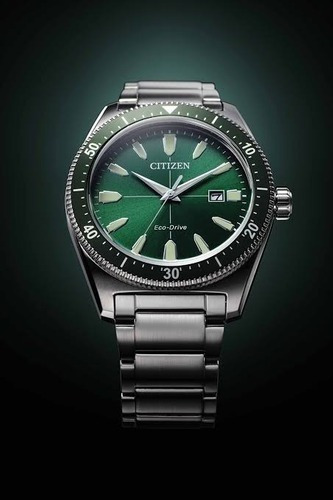 Citizen Brycen Ecodrive Green Dial Aw1598-70x Color de la correa Gris Color del bisel Gris Color del fondo Verde