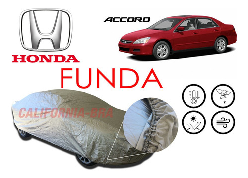 Forro Impermeable Broche Afelpada Eua Honda Accord 2006-07.