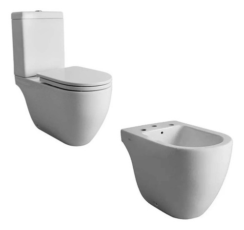 Combo Inodoro Ferrum Fontana +deposito +tapa +bide