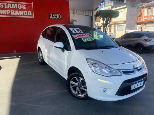 Imagem 3 de 14 de Citroen C3 Tendance 1.5 Branca 2015 Couro Flex Manual