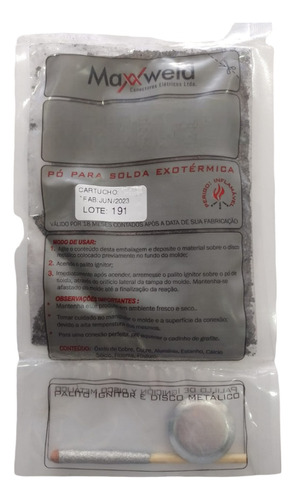 Cartucho Solda Exotérmica Pó 150g C/ Palito Ignitor E Disco