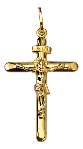 Pingente Crucifixo 3 Cm Em Ouro 18k