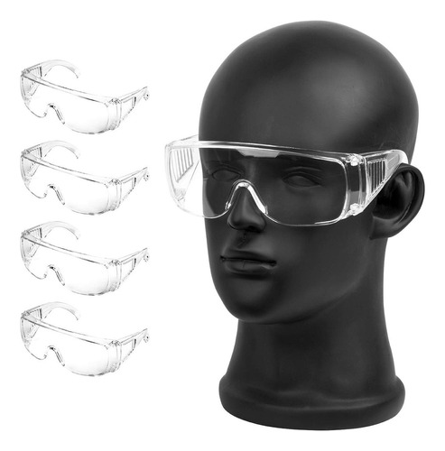 4 Pack Safety Glasses Over Eyeglasses Anti Fog Safety Goggl.
