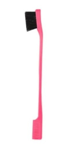 Pente Com Escovinha Sobrancelha Cabelo Baby Hair 2 Em 1