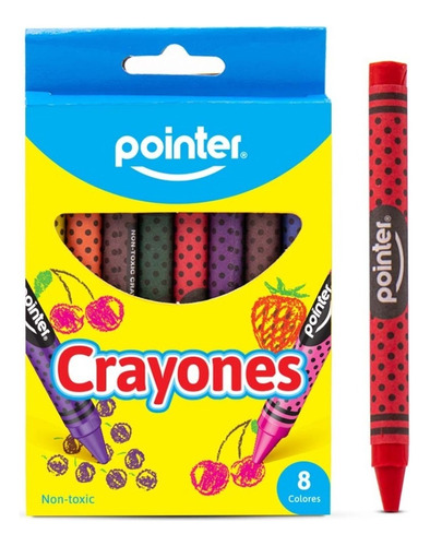 Primeras Crayolas Para Niños 8 Unidades Crayones Colegio