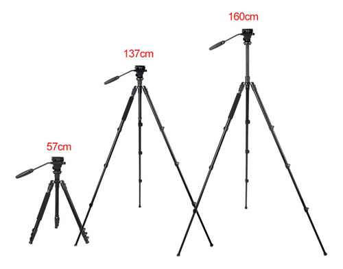 Imagen 3 de 10 de Tripode Monopie Triopo Cabezal Video Fluido K2808