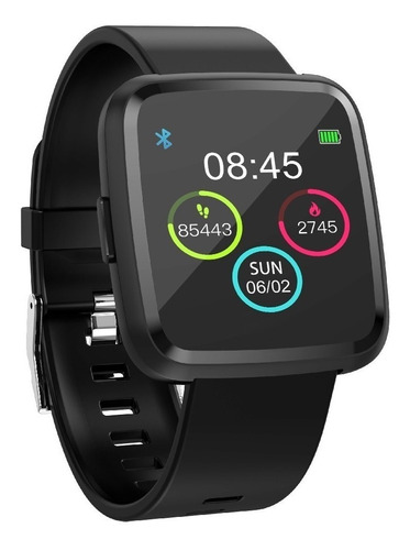 Imagen 1 de 4 de Smartwatch Tedge H1104A 1.3" caja negra malla negra de plástico y bisel de aleación de zinc H1104A