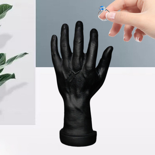 Modelo De Mano Masculina Halloween Fake Negro Mano Izquierda