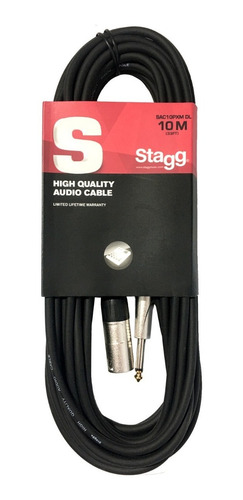 Imagen 1 de 7 de Cable Stagg Canon Xlr Macho A Plug Ts 10 Metros De Largo