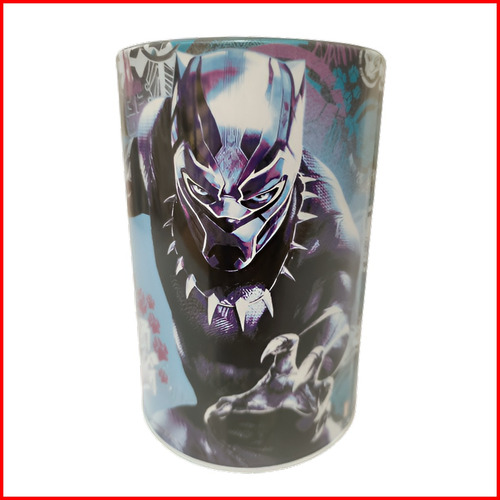 Alcancía Metálica Cilindro Black Panther Marvel #2 - 14cm
