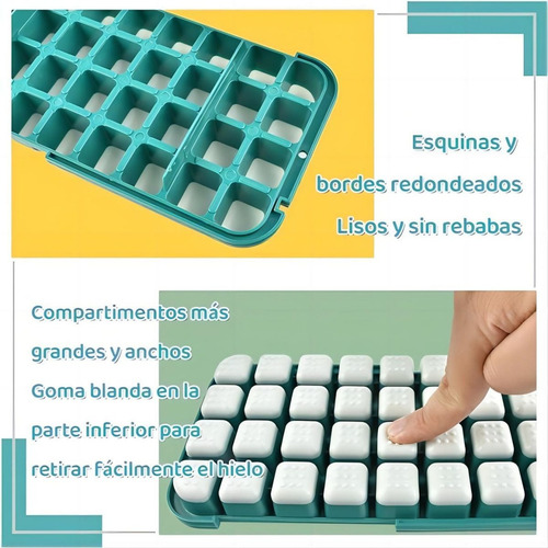 .. Molde Charola Bandeja 108 Piezas Hielos Cubico 3 Bandejas