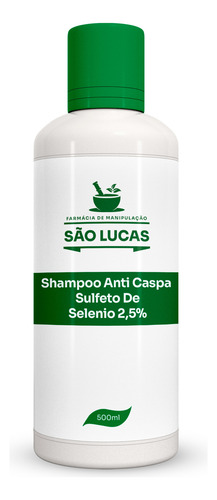 Shampoo De Sulfeto De Selênio 2,5% Anticaspa 500ml