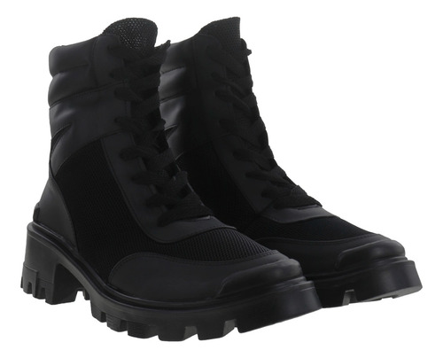 Imagen 3 de 4 de Botines Botas Para Dama De Plataforma Con Agujetas Erez